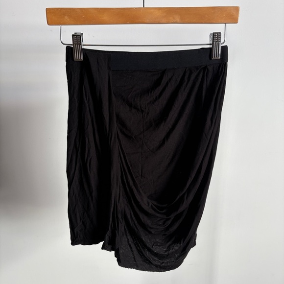 All Saints “Addie” Black Draped Jersey Mini Skirt Sz 2 - Picture 3 of 7